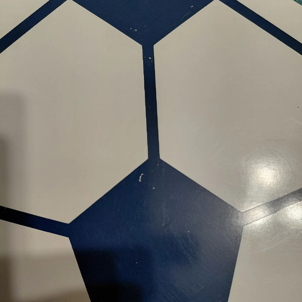 Soccer Wall Art Blue and White
